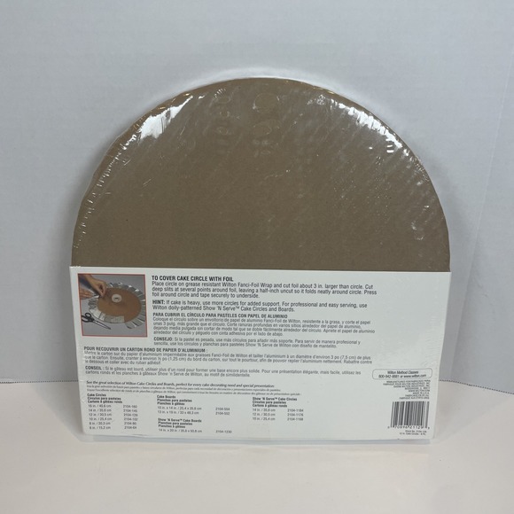 Wilton 12 Inch cardboard cake base Circles 8 Count New Sealed 2104-129 - Picture 2 of 2